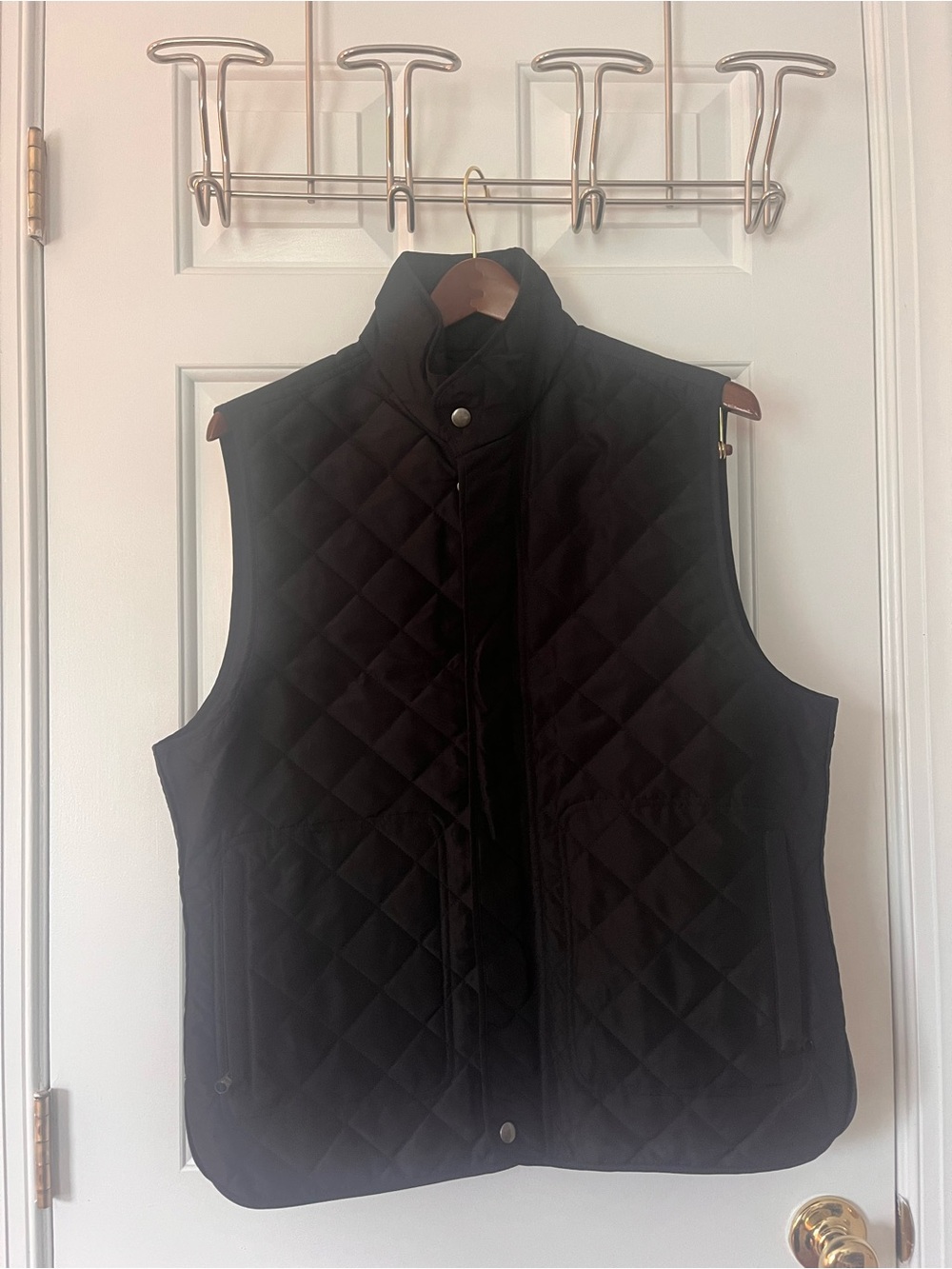 Banana Republic Men's Black Quilted Vest Jacket